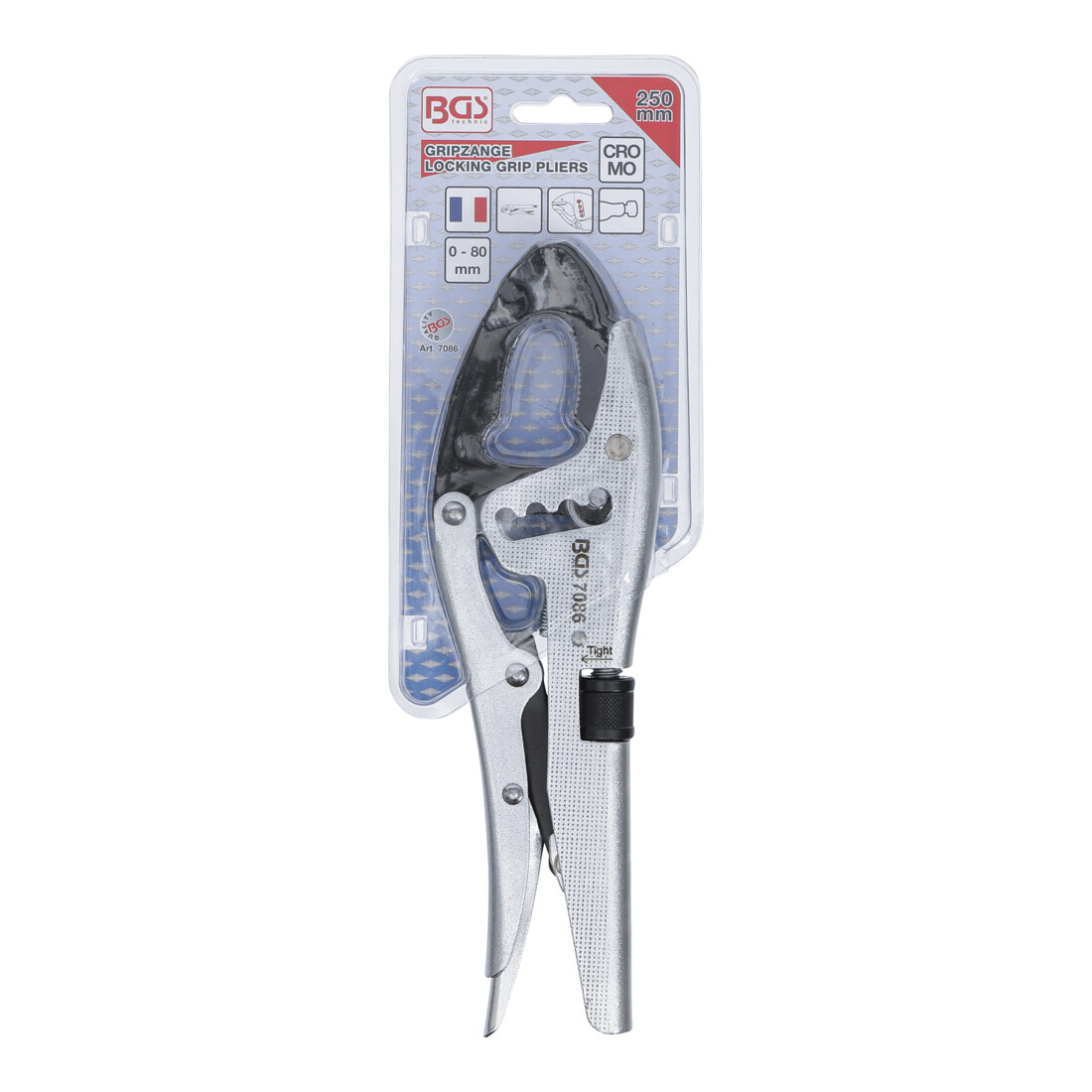 BGS Pinze a 4 livelli, regolazione rapida, tipo francese, 250mm