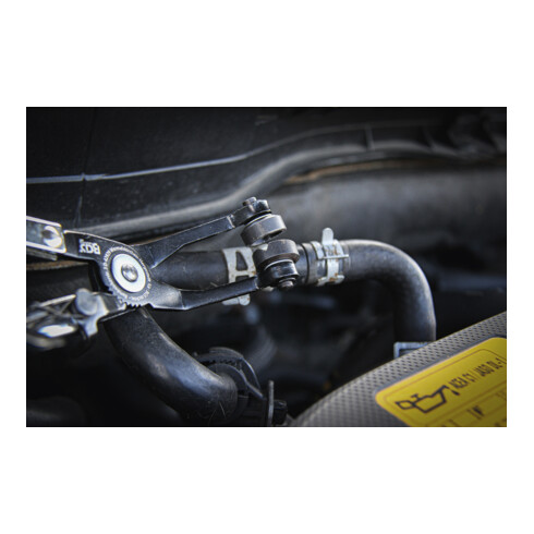 BGS Pinze stringitubo angolate con funzione di cricchetto, 220mm