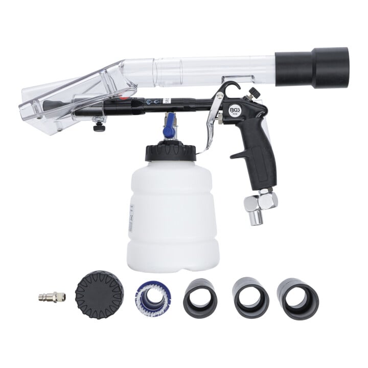 BGS Pistolet pneumatique de nettoyage avec brosse et accessoire d’aspiration 7 pièces