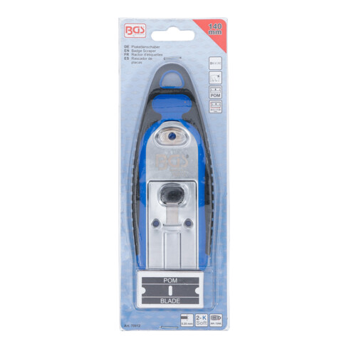 BGS Plakettenschaber 70912, 40 mm, mit 6 Kunstoff-Schaberklingen