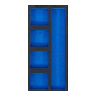 BGS Plateau pour servante d’atelier 1/3, vide : 5 compartiments, 408 x 189 x 32 mm