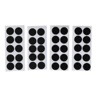 BGS Points auto-agrippants autocollants noir 40 pièces