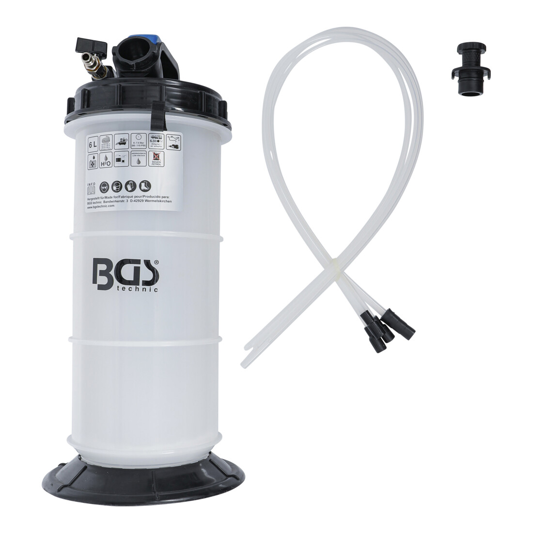 BGS Pompa di aspirazione a vuoto, pneumatica, 6 l