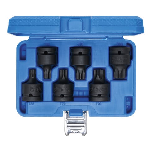 BGS Power bit insteekset aandrijving binnen vierkant 20 mm (3/4 inch) T-profiel (voor TX) T55 - T100 6 dlg.
