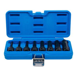 BGS Power bit insteekset aandrijving binnenvierkant 12,5 mm inbus 5 - 19 mm 8 dlg.