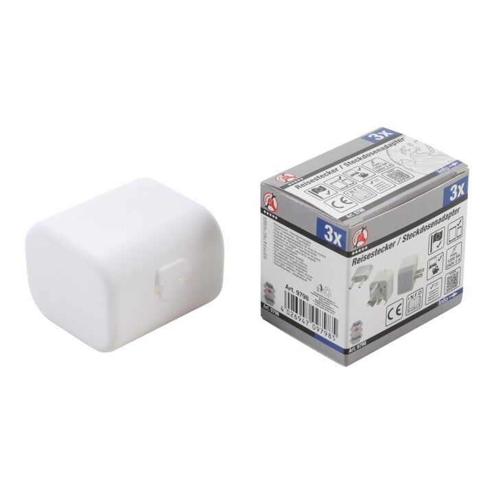 BGS Prise de voyage/adaptateur de prise de courant 3 pièces