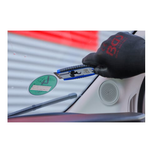 BGS Racloir d’étiquettes 40 mm avec 6 lames de racloir