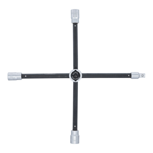 BGS Rad-Kreuzschlüssel mit Gelenk für PKW Vierkant SW 17 x 19 x 21 x 12,5 mm (1/2 Zoll)