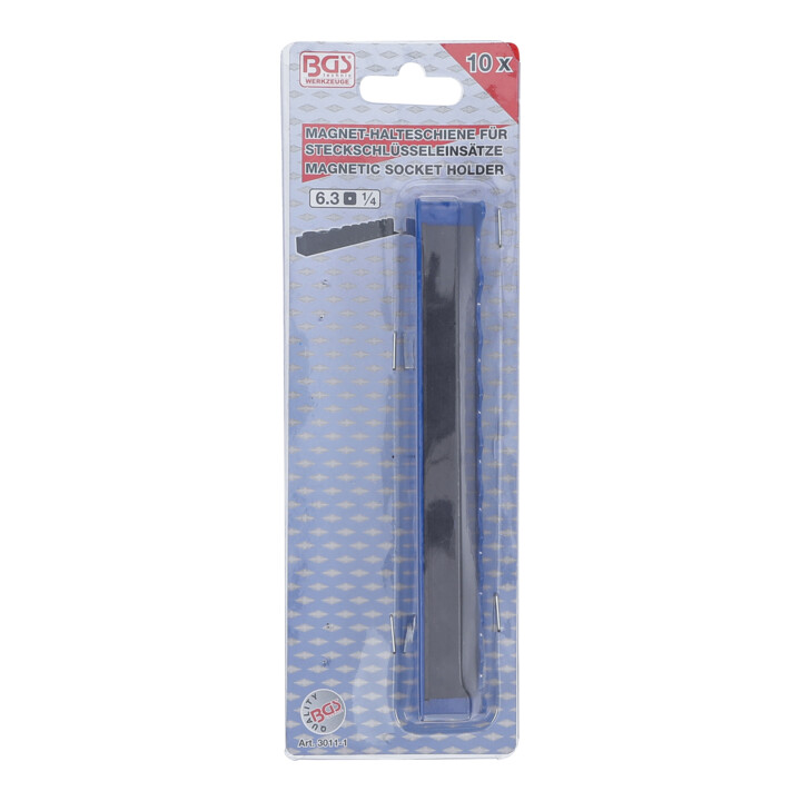 BGS Rail de support pour douilles de clé à douille aimanté pour 6,3 mm (1/4")