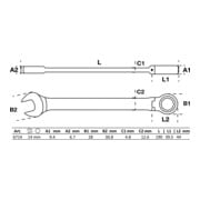 BGS Ratel knie ringsteeksleutel | 14 mm-2