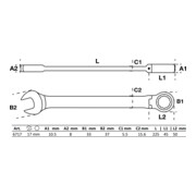 BGS Ratel knie ringsteeksleutel | 17 mm-3