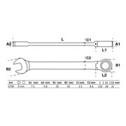 BGS Ratel knie ringsteeksleutel | 9 mm-3