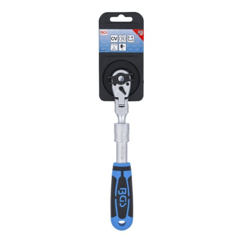 BGS Ratel kniesleutel, uittrekbaar | 6,3 mm (1/4") | 210 - 250 mm