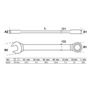 BGS Ratel ringsteeksleutel | 24 mm-2