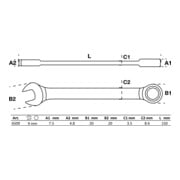 BGS Ratel ringsteeksleutel | 9 mm-3