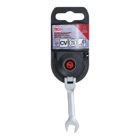 BGS Ratel ringsteeksleutel | kort | knie | 8 mm