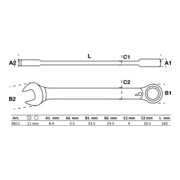 BGS Ratel ringsteeksleutel | omschakelbaar | 11 mm-3