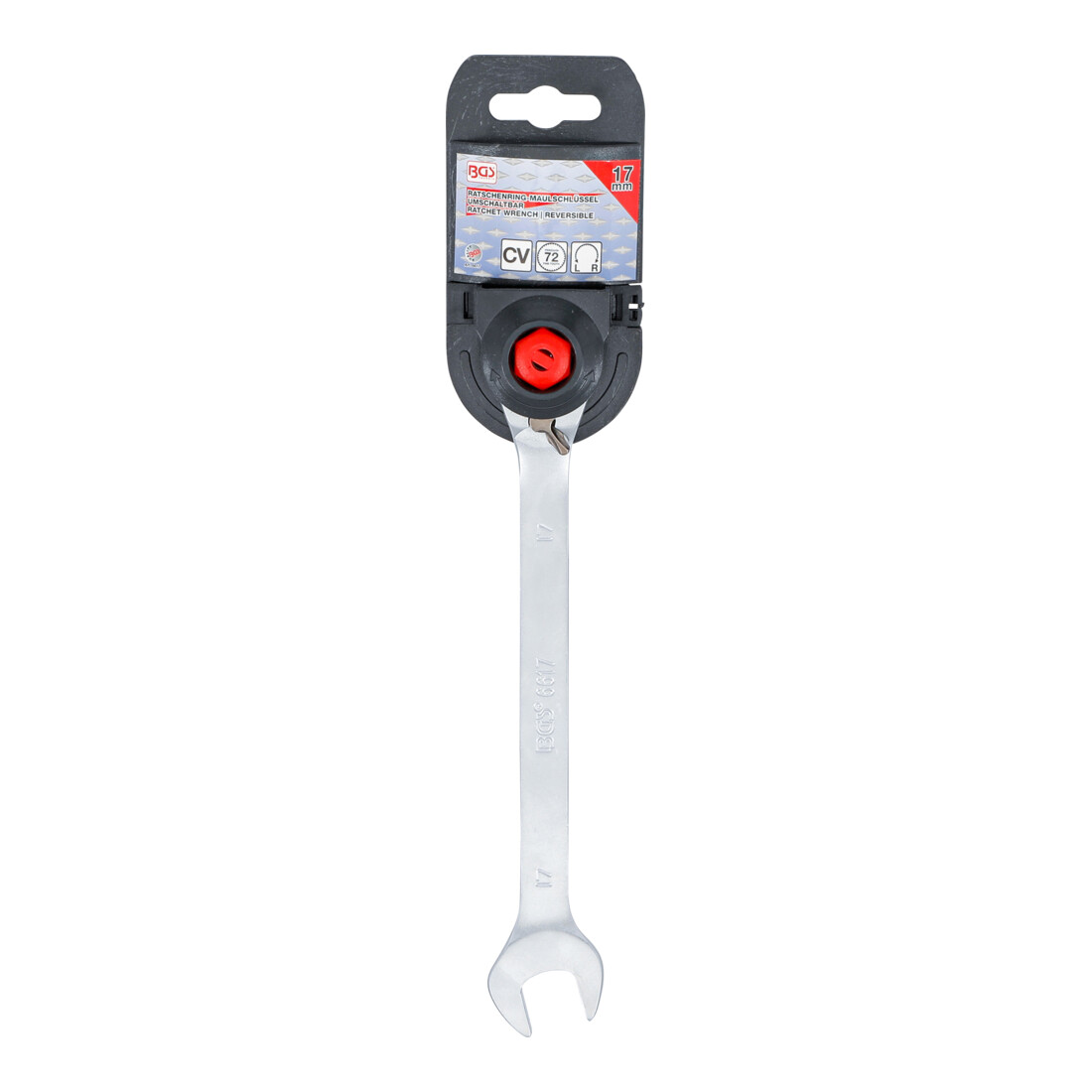 BGS Ratel ringsteeksleutel | omschakelbaar | 17 mm
