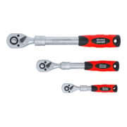 BGS Ratelsleutel-set | uittrekbaar | 6,3 mm (1/4") - 10 mm (3/8") - 12,5 mm (1/2") | 3-dlg.-4