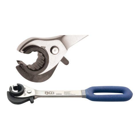BGS Ratschen-Ringschlüssel, offen 30832, SW 12 mm