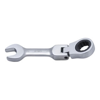 BGS Ratschenring-Maulschlüssel 6912, kurz, abwinkelbar, SW 12 mm