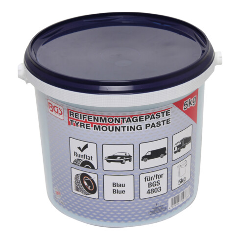 BGS Reifenmontagepaste für Run-Flat-Reifen blau 5 kg