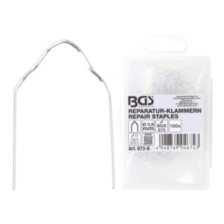 BGS Reparatur-Klammern V-Form Ø 0,6 mm 100-tlg.