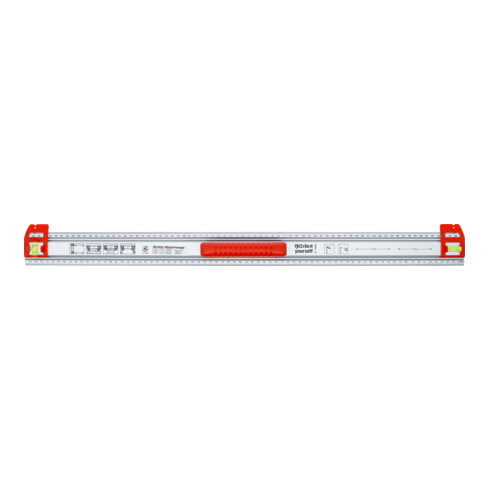 BGS Righello da taglio e marcatura con manico e livella, 750 mm