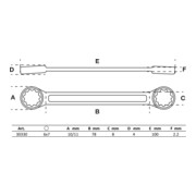 BGS Ringsleutel | extra plat | 6 x 7 mm-3