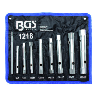 BGS Rohrsteckschlüssel-Satz SW 6x7 - 20x22 mm 9-tlg.