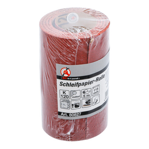 BGS Rotolo di carta abrasiva, 115 mm x 5 m, grana 120
