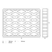 BGS Rubberen pad | voor hefplatforms | 160 x 120 x 20 mm-3
