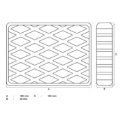 BGS Rubberen pad | voor hefplatforms | 160 x 120 x 30 mm-3