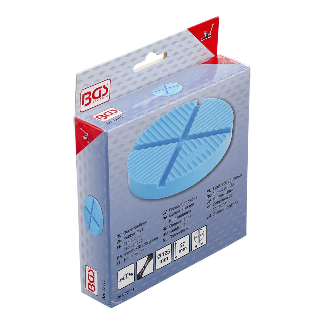 BGS Rubberen pad | voor potkrik | 125 x 27 mm