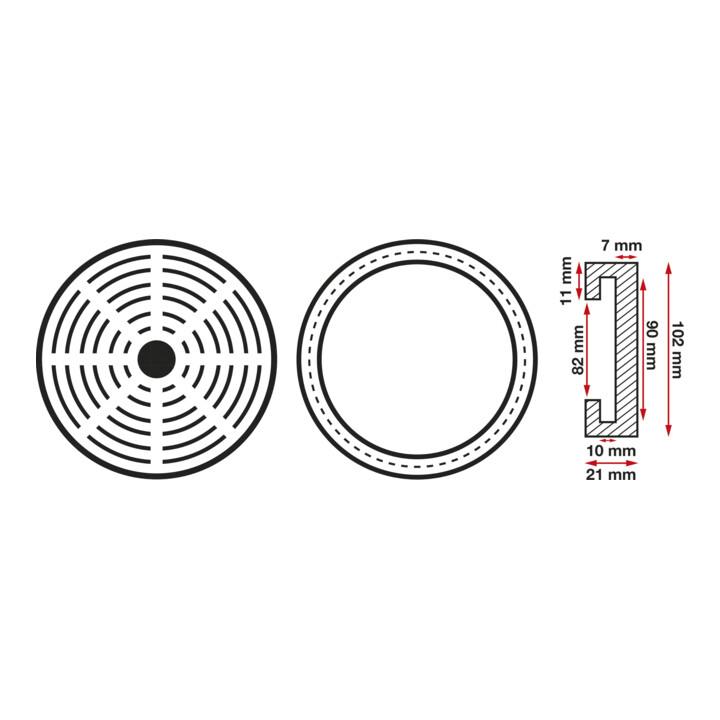 BGS Rubberschijf | voor hefplatforms | Ø 100 mm