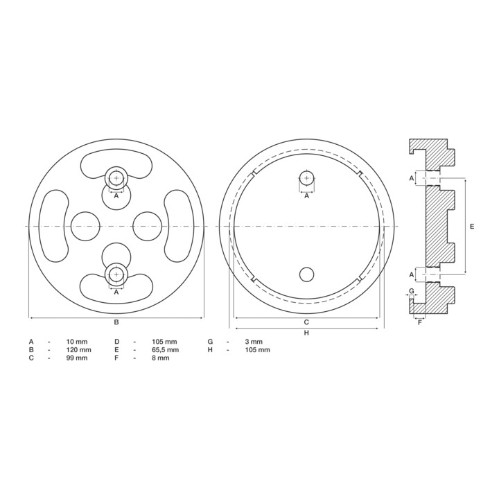 BGS Rubberschijf | voor hefplatforms | Ø 120 mm