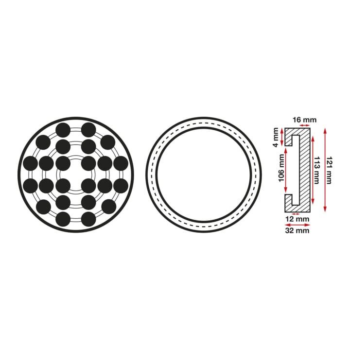 BGS Rubberschijf | voor hefplatforms | Ø 120 mm