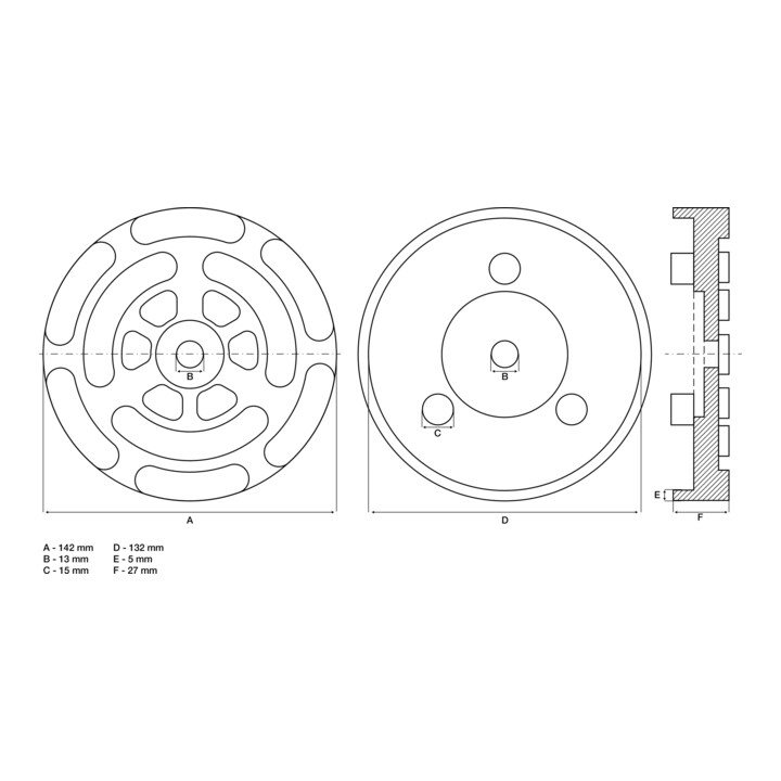BGS Rubberschijf | voor hefplatforms | Ø 140 mm