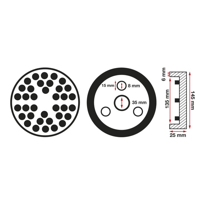 BGS Rubberschijf | voor hefplatforms | Ø 145 mm