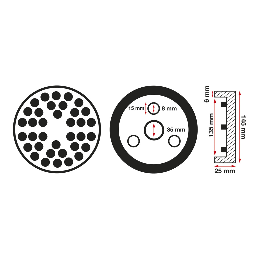 BGS Rubberschijf | voor hefplatforms | Ø 145 mm