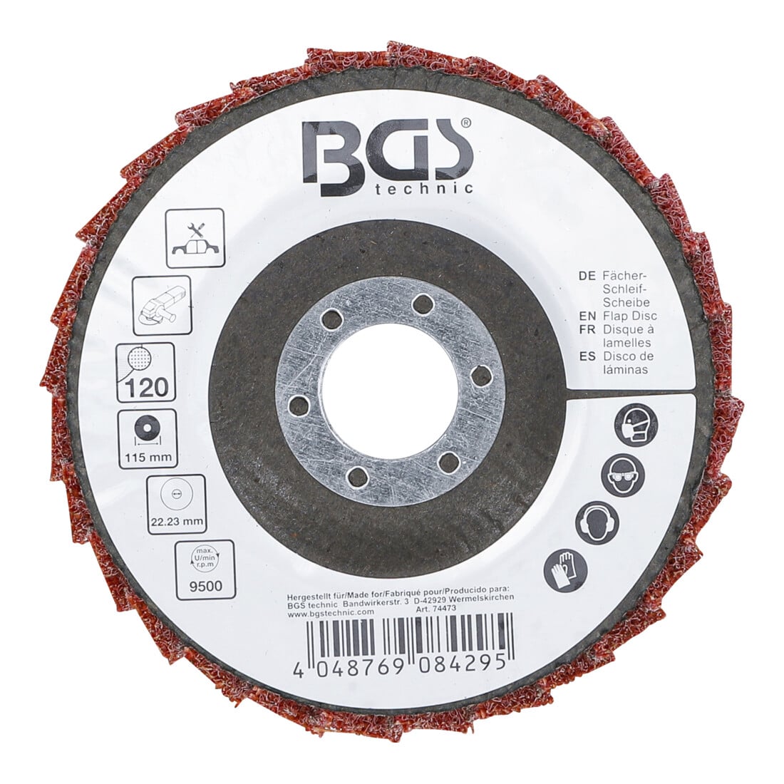 BGS Schijf met schuurspons, vlies, Ø 115 mm, korrel 120