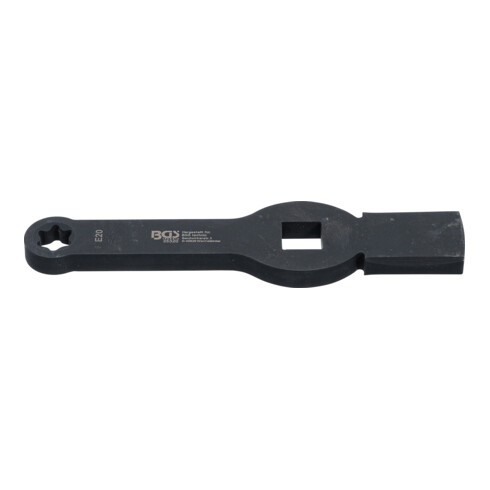 BGS Schlag-Ringschlüssel 35320, E-Profil (für Torx), mit 2 Schlagflächen, SW E20