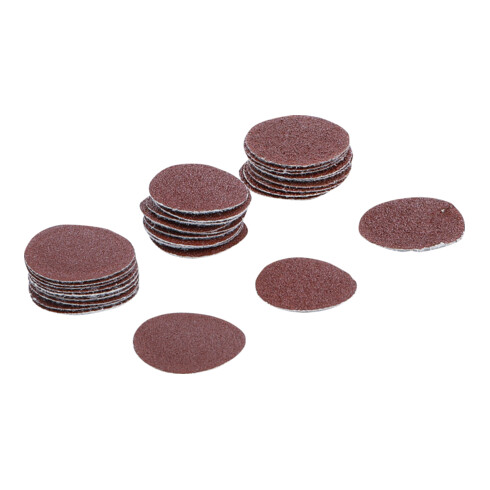 BGS Schleifblatt-Satz für Exzenterschleifer Ø 30 mm K 60 - 80 - 120 30-tlg.