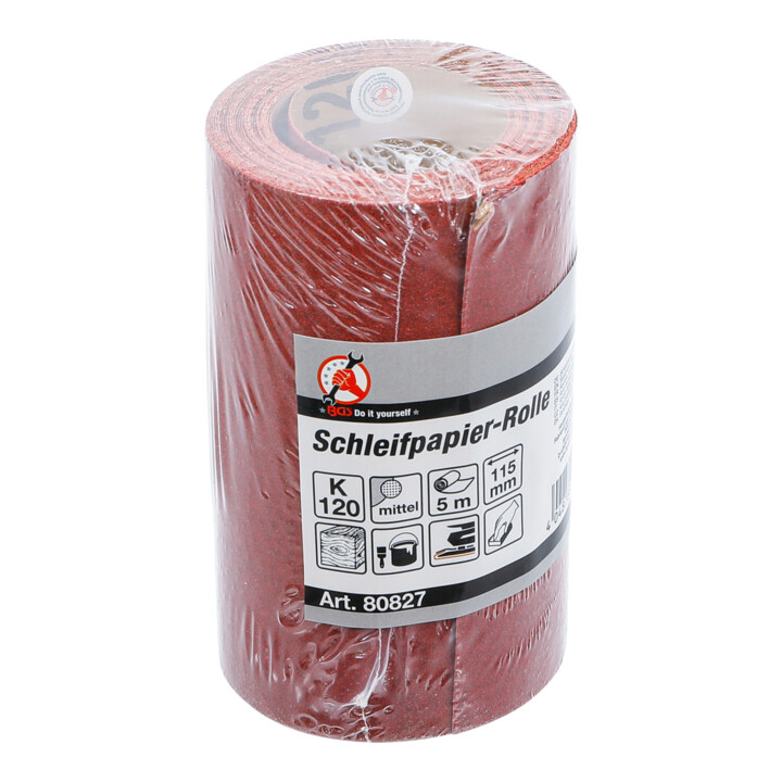 BGS Schleifpapier-Rolle, 115 mm x 5 m, Körnung 120