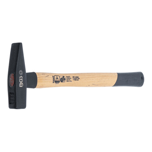BGS Schlosserhammer 52302, Hickory-Stiel, DIN 1041, 200 g