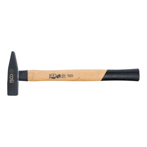 BGS Schlosserhammer 52303, Hickory-Stiel, DIN 1041, 300 g
