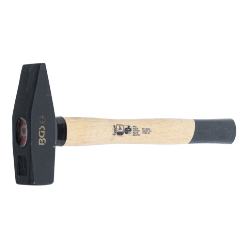 BGS Schlosserhammer 52308, Hickory-Stiel, DIN 1041, 800 g