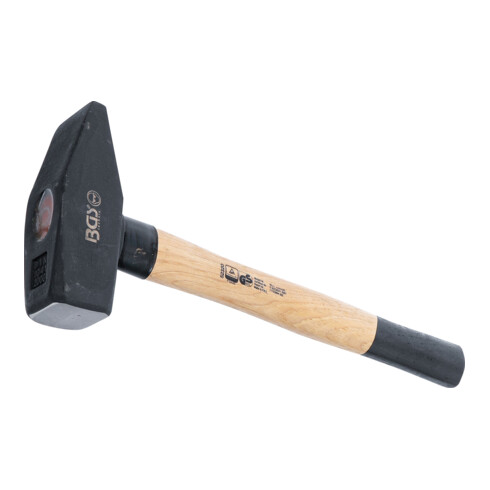 BGS Schlosserhammer 52320, Hickory-Stiel, DIN 1041, 2000 g