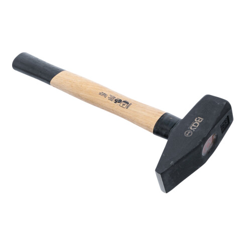 BGS Schlosserhammer 52320, Hickory-Stiel, DIN 1041, 2000 g