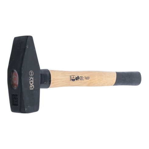 BGS Schlosserhammer 52320, Hickory-Stiel, DIN 1041, 2000 g